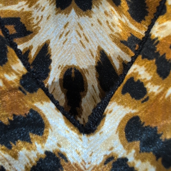 Winlar Women's Moomoo One Size vintage nighty leopard print silky - Picture 3 of 8